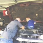 father and son truck work