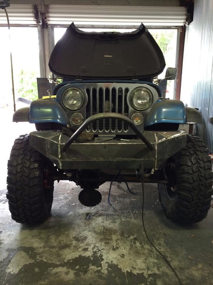 custom fabricated front bumper for jeep